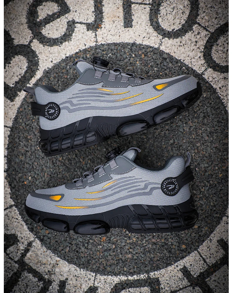 CloudGuard ProMesh Work Shoes – Smash-Proof, Puncture-Resistant, Zero-Lace Safety Sneakers for All-Day Comfort!