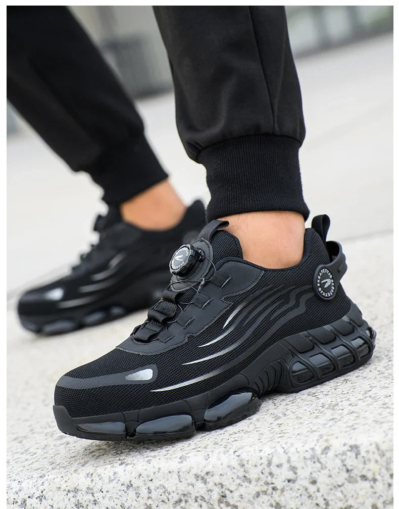 CloudGuard ProMesh Work Shoes – Smash-Proof, Puncture-Resistant, Zero-Lace Safety Sneakers for All-Day Comfort!